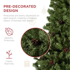 Pre-Decorated Christmas Tree w/ Pinecones