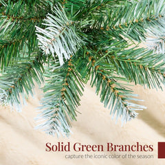 Artificial Frosted Pine Christmas Tree, Unlit Pine Design w/Easy Assembly