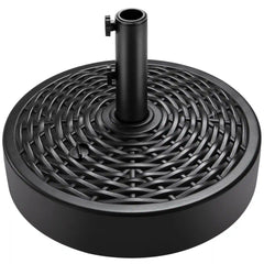 Plastic Patio Umbrella Base Pole Holder Accessory w/ 2 Adjustable Knobs