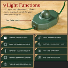 Pre-Lit Sparse Christmas Tree w/ 2-in-1 LED Lights, Cordless Connection