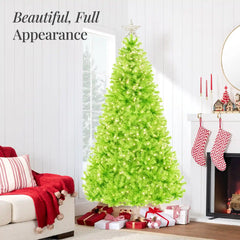 Pre-Lit Artificial Lime Green Christmas Tree w/ Incandescent Lights