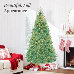 Pre-Lit Artificial Sage Green Christmas Tree w/ Incandescent Lights