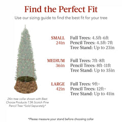 Basket Woven Hyacinth Christmas Holiday Tree Collar - 36in